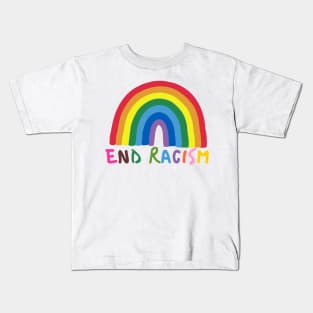 end racism rainbows Kids T-Shirt